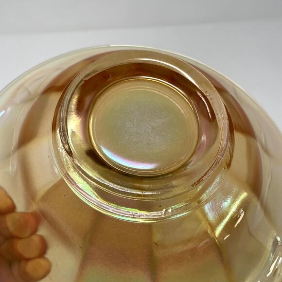 Vintage Marigold Depression Carnival Glass Shallow Bowl - Picture 7 of 7